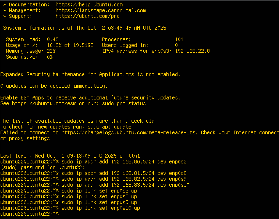 Konfigurasi IP Ubuntu